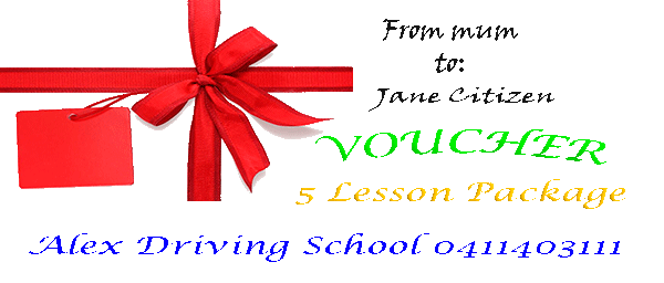 driving lessons melbourne christmas gift voucher